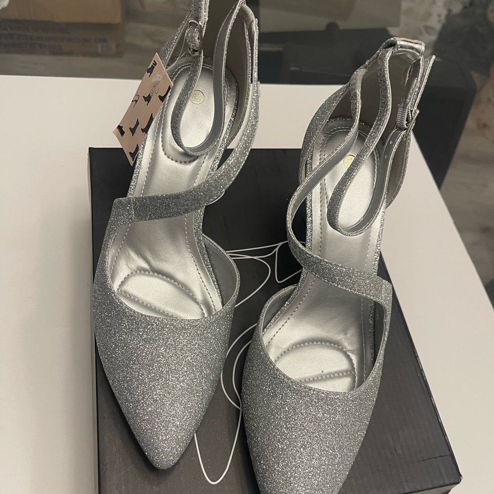 Shimmering Silver Women's Heels
